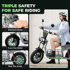 2025 Electric Scooter Adults, 21/38 MPH Top Speed & 28/43 Miles Range, 14/16'' Fat Tire Scooter for Adult with Turn Signals