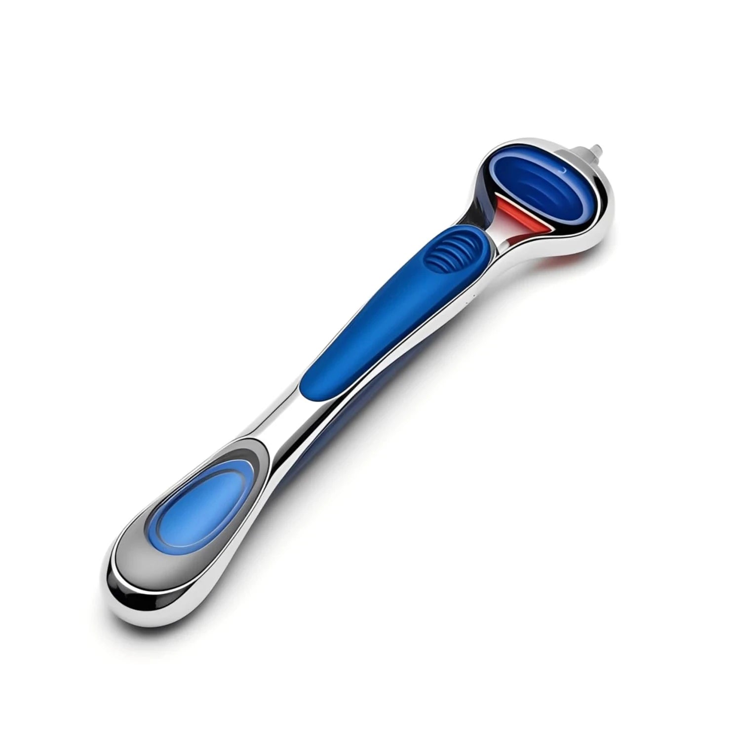 Men's manual safety razor, equipped with precision 5-layer stainless steel blades and ergonomic metal handle, 4-20 replacements