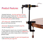 Bimoo 360° Rotation C-Clamp Fly Tying Vise Hardened Steel Jaws Jig Lure Making Tool Bobbin Holder Threader Fly Tying Tool 200D