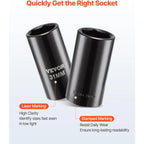 VEVOR 1/4, 3/8 & 1/2 Inch Drive Impact Socket Set, 210-Piece Full Metric/Standard with Extensions & Universal Joint, 3 Cases