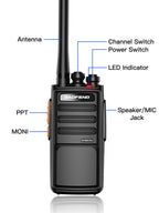 2PCS Baofeng 888SPLUS UHF 400-470MHz Portable Handheld Two-Way Radio Set 16 Channels 3-5km Ran Communication Cars Motorcycles