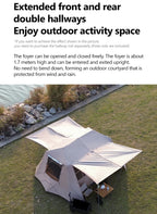 Sonuto Automatic Large Camping Tent 3-8 Person Quick Setup Double Hall Ridge Tent with Canopy for Outdoor Family Adventures