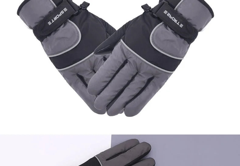 Waterproof Ski Men Glove Winter Touchscreen Thermal Lining Gloves Anti-Slip Warm Water-Repellent Winter Ski-Gloves