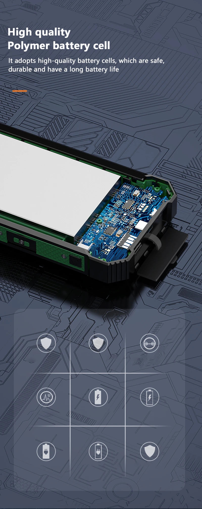 XIAOMI Solar Power Bank Wireless 200000mAh Large Capacity Fast Charging External Battery Outdoor Survival Emergency Equipment