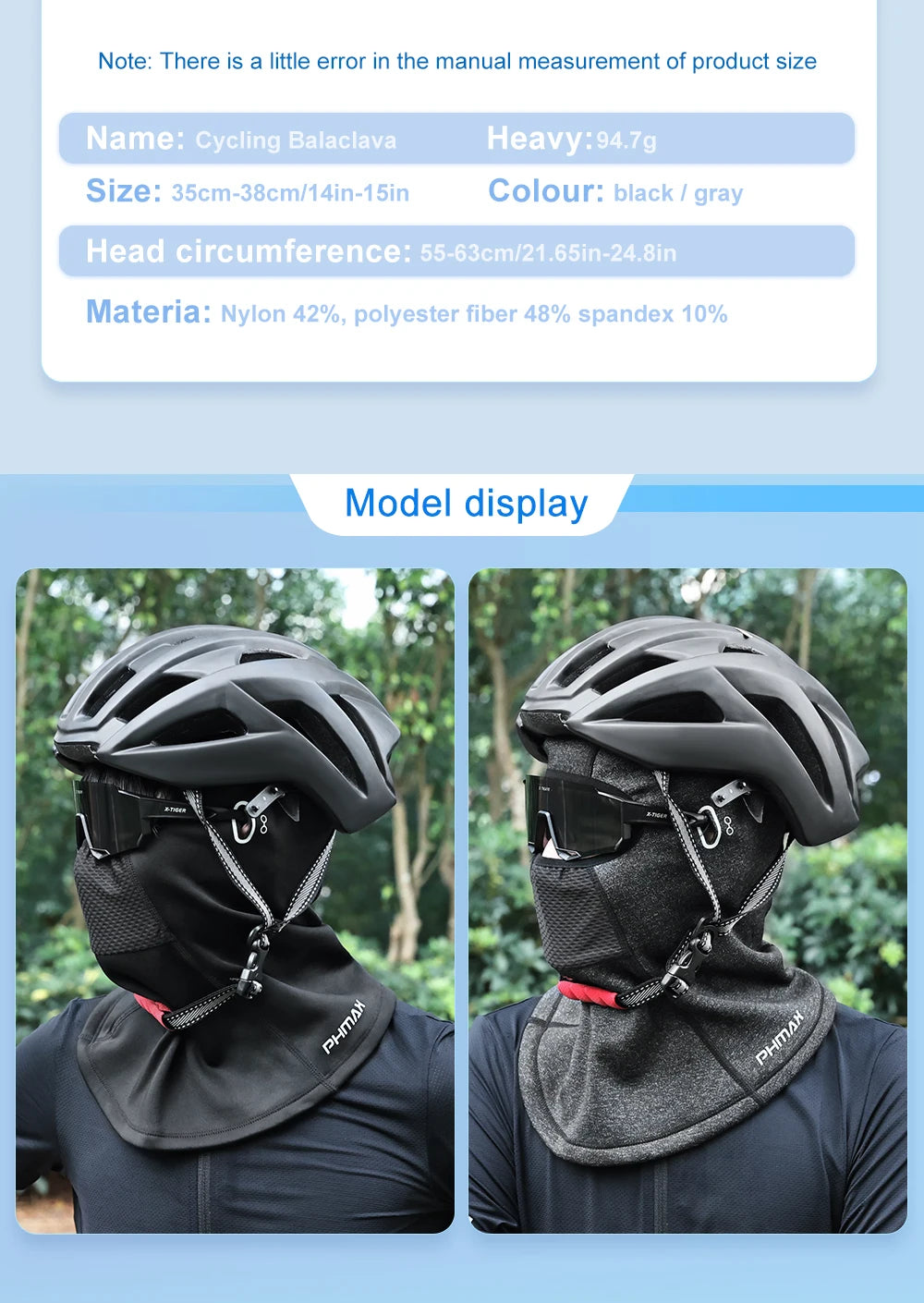 PHMAX Motorcycle Riding Mask Wind Protection And Warmth Breathable Full Face Mask Balaclava Hat Scarf Hood Moto Biker Wind Cap