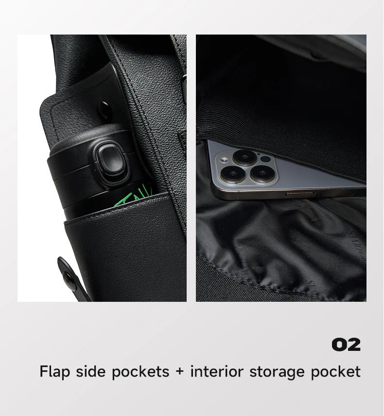 Septwolves Fashion Design Printed Leather Backpack Man Large Flip Cover Business Print Travel Laptop Bags Big Monogram Bagpack