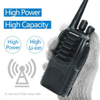 2/4PCS Baofeng Long Range UHF 400-470MHz USB/EU/US Ham Two Way Radio