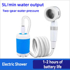 Portable Rechargeable Outdoor Shower Handheld Compact Design Gentle Flow for Car Washing Gardening Bathing Camping Travel