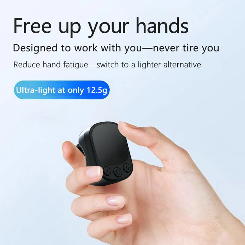 Upgrade Touchpad Mouse Ring Remote Control Smart Automatic Screen Clicker Device Continuous Clicker Scrolling Remote Control