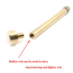 Brass Fire Piston Outdoor Survival Emergency Tool Aluminium Fire Piston with Char Cloth Campers Survival Preppers Fires Tube
