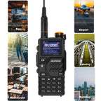 2PCS Baofeng K5 Plus 10-Watt 136-174/220-260/400-480MHz Type-C 2500mAh Battery 999CH