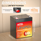 6Ah 10Ah 12Ah 20Ah 30Ah 12V 100Ah LiFePO4 Battery Pack BMS 200Ah 300Ah Lithium Iron Phosphate Rechargeable Battery