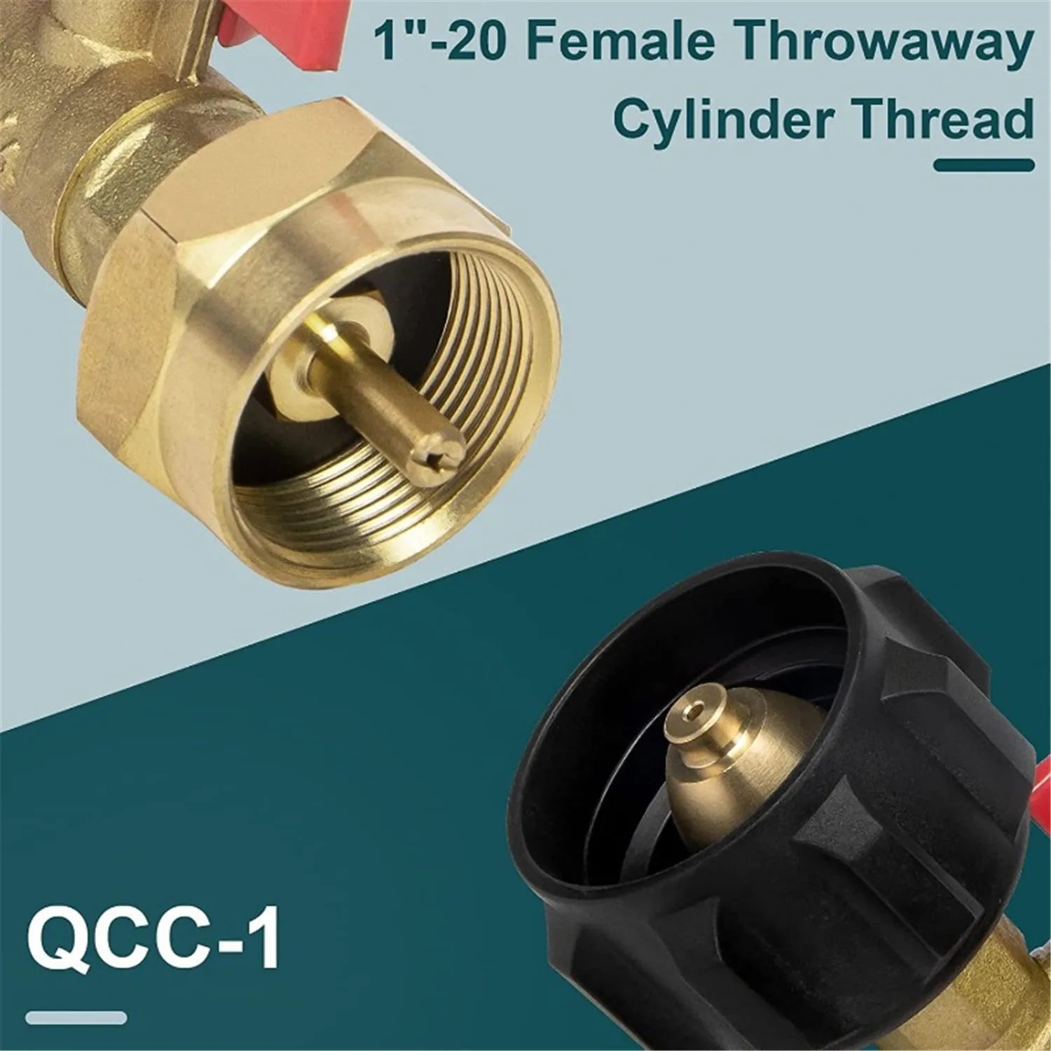 Propane Gas Converter 20 lb to 1 lb Propane Refill Elbow Adapter for Propane Heaters Grills Stoves Camping Equipped