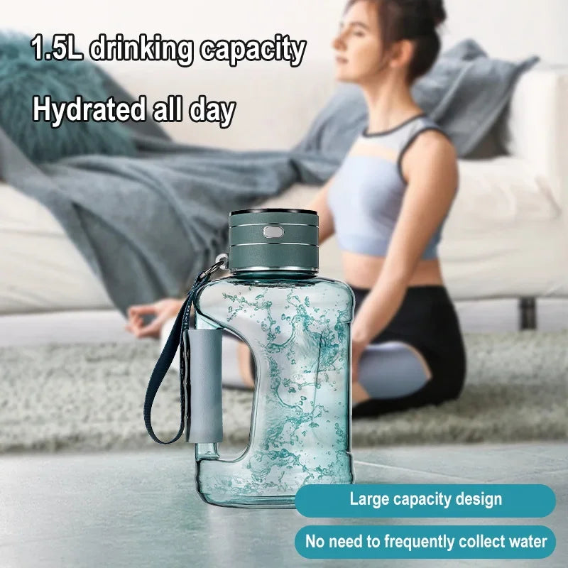 1.5L Portable Hydrogen Water Bottle Hydrogen-Rich Water Container Gym Sports Fitness Hydrogen-Rich Sports Bottle Water Kettle