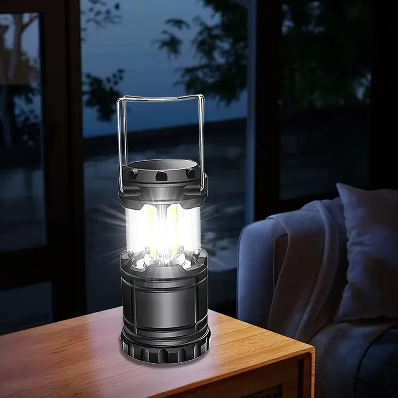 Tent Lamp LED Portable Lantern Telescopic Torch Camping Lamp Outdoor Waterproof Emergency Light Battery Powered