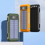 80000mAh Large Capacity Portable Outdoor Solar Mobile Power 4 in 1 Built in Cables LED Digital Display For iPhone Samsung Xiaomi
