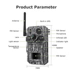 Ucon 4G LTE Cellular Trail Camera 5MP Solar Camera PIR Motion Activated 0.2s Trigger Time Night Vision Wildlife Hunting Cameras