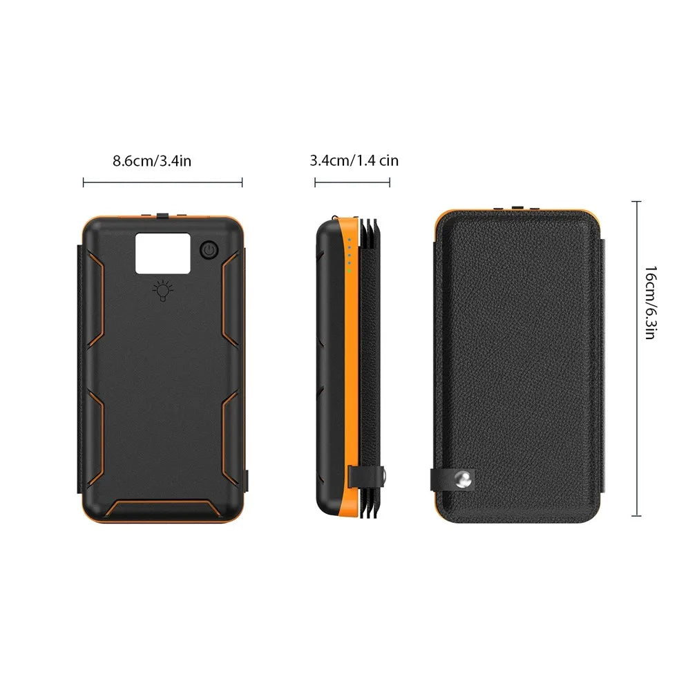 Portable Solar Power Bank,50000mAh External Solar Power Supply,Compatible with IOS Android USB-A And USB-C Charging Outdoor Camp