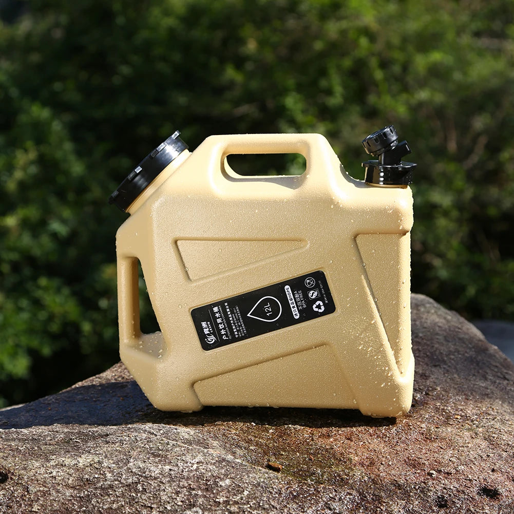 12L Water Storage Container No Leakage Water Storage Carrier Portable Large Capacity Outdoor Hiking Accessories