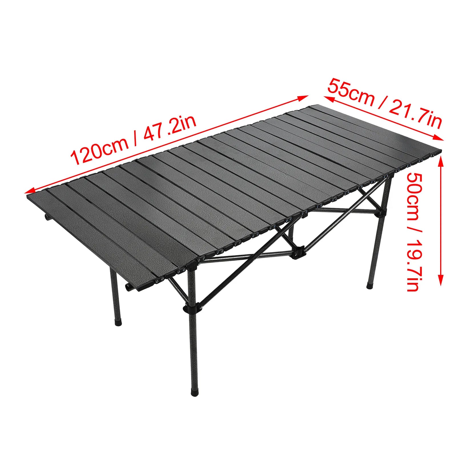 Folding Camping Table 47.24in with Carrying Bag for Outdoor
