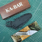 KA-BAR 2491 straight knife wilderness survival emergency rescue tool, easy to carry, diving,  hunting knife, tactical equipment