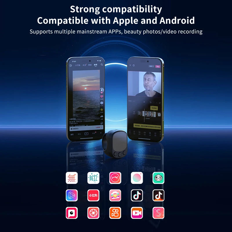 Upgrade Touchpad Mouse Ring Remote Control Smart Automatic Screen Clicker Device Continuous Clicker Scrolling Remote Control