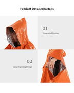 Emergency Raincoat Poncho Waterproof Rainwear Blanket Survival Camping Equipment Cold Insulation Rainwear Camping Equipment