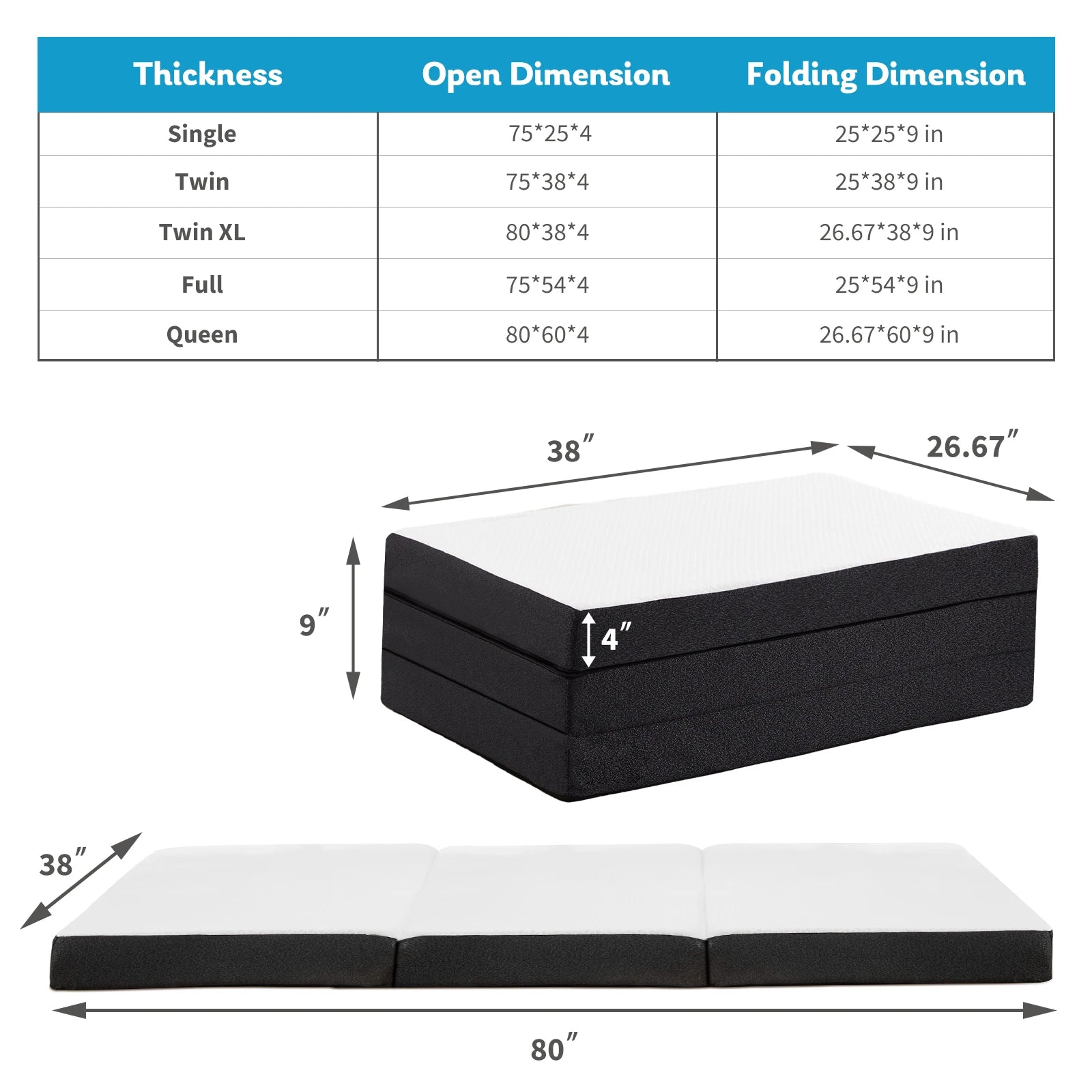 JHK Three Fold Portable Floor