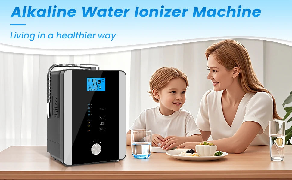 CAWOLO Alkaline Water Ionizer Machine PH Water Device Alkaline Water Dispenser 11 Plates Platinum Coating Alkaline Water Ioniser