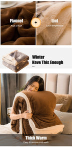 Winter Bed Blankets Solid Color Fleece Blankets Throws Adult Thick Warm Sofa Winter Blanket Super Soft Warm Duvet Cover Luxury