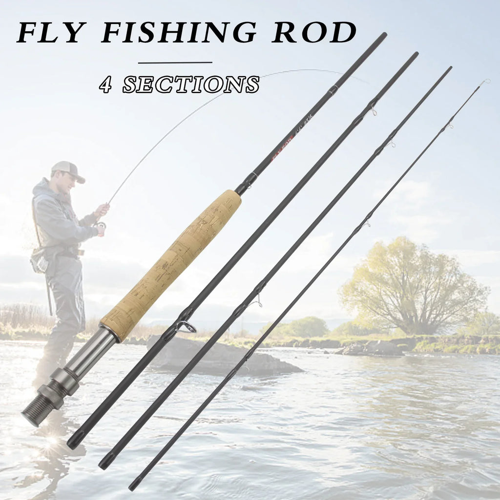Mavllos Sneak Fishing Fly Rod 6.5ftT 8ft 9ft  Cork Handle Light Lake River 40T Carbon Fiber Fly Rod For Trout and Bass