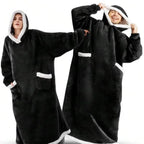 Men's and women's extra long winter hoodies, greedy blankets, pajamas with sleeves, sportswear