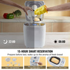 SucceBuy 3 LB Bread Maker 15-in-1 Dough Machine Nonstick Ceramic Pan Automatic Bread maker with Gluten Free Setting