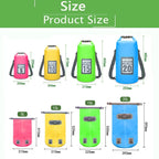 5/10/15/20/30L Waterproof Dry Bags PVC Folating Backpack For Kayaking Boating Swimming Rafting Beach Outdoor Sports Bag