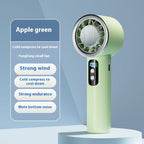 Summer Portable Ice Compress Handheld Turbo Fan 3 Wind Speeds Adjustable Mini Personal Fan Battery Operated Electric Fan