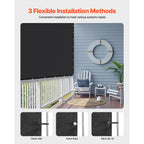 SucceBuy 90% Sun Shade Cloth 10x10/12/20ft Pergola Shade Cover 140 GSM HDPE Canopy Privacy Screen for Outdoor Garden Backyard