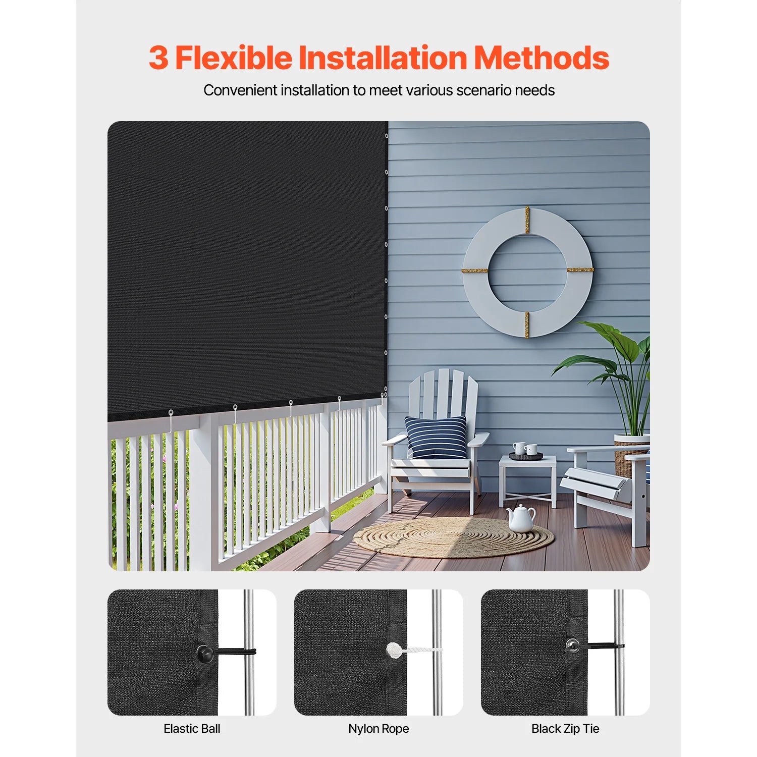 SucceBuy 90% Sun Shade Cloth 10x10/12/20ft Pergola Shade Cover 140 GSM HDPE Canopy Privacy Screen for Outdoor Garden Backyard