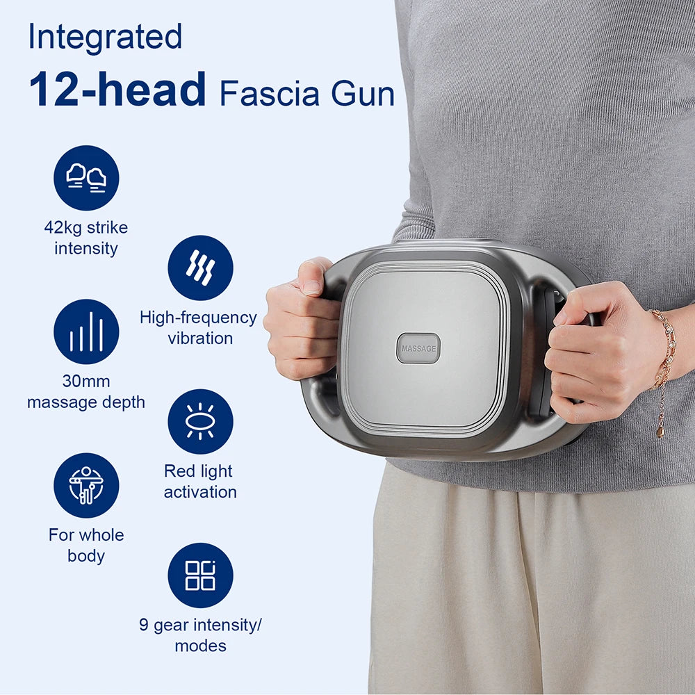 42-Heads Fascia Gun High-Frequency Vibration Body Massage Gun Back and Waist Massager Neck Shoulder Massager Muscle masajeador