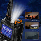 2PCS Baofeng K5 Plus 10-Watt 136-174/220-260/400-480MHz Type-C 2500mAh Battery 999CH