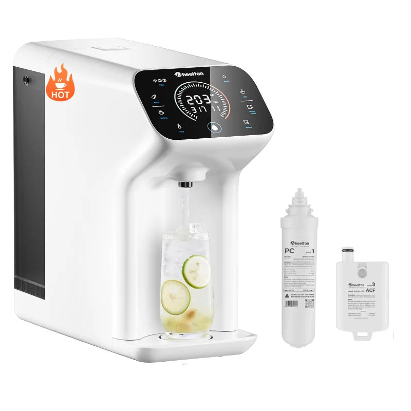 110V Reverse Osmosis Water Filter 1 Set Countertop RO  8-Layer Smart White Water Purifier