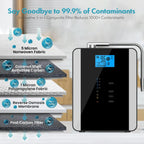 Water Ionizer Hydrogen Water Generator Machine Alkaline Acid Water Filter Auto-Cleaning, LCD Touch,