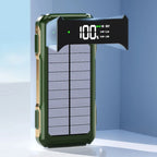 80000mAh Large Capacity Portable Outdoor Solar Mobile Power 4 in 1 Built in Cables LED Digital Display For iPhone Samsung Xiaomi