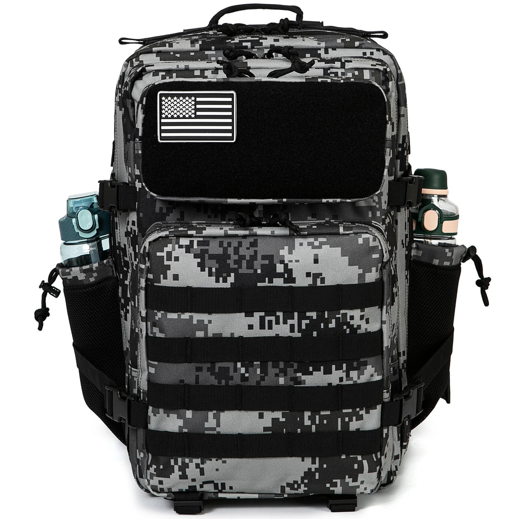 45L Tactical Backpack Hunting Rucksack with Dual Cup Holders  Outdoor camping equipment back pack Hiking Survival Rucksack