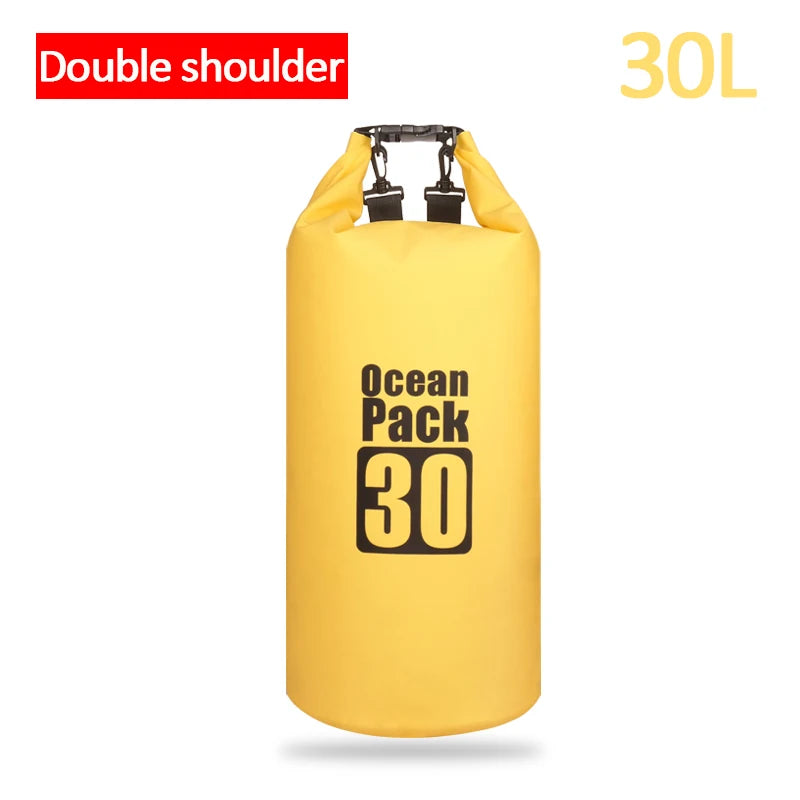 Outdoor PVC Waterproof Dry  Bag 5L 10L 20L 30L Outdoor Diving Foldable Storage Man Women Beach Swimming BaRafting Ocean Bag