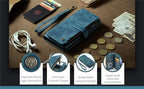 Luxury Lanyard Leather Zipper Wallet Card Phone Case For Samsung Galaxy Z Fold 7 6 5 4 Fold6 Fold5 Fold4 Purse Flip Stand Cover
