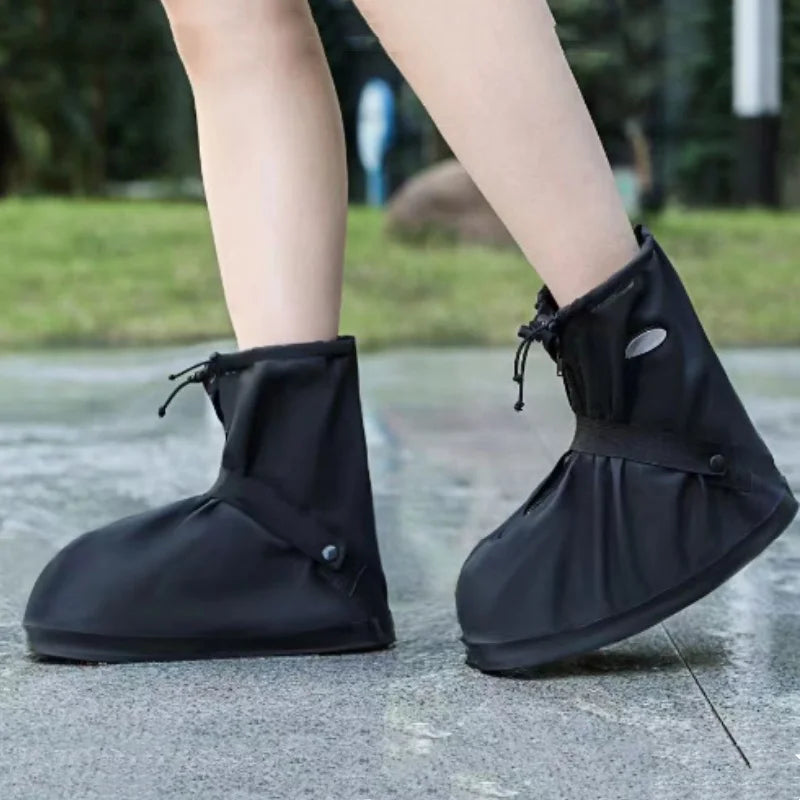 S-XXL Waterproof Rain Shoes Cover Reusable Water Boots Anti-Slip Cycling Hiking Overshoes Rain Snow Wet Sand Shoes Protectors
