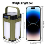 Solar Rechargeable LED Camping Lamp 4 Leaf Foldable Tent Lamp Warm Fire Atmosphere Lamp Outdoor Emergency Lighting Torch Lantern