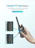 BAOFENG New Walkie Talkie 2PCS 5R Mini 5W Radio walkier talkie BT Dual PTT Transmission AM Aviation Reception Mini Case Radio