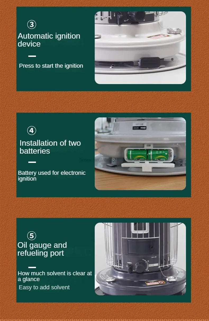 Heater Air Heating Machine Household Petroleum Heizung Outdoor Heater SHC-23K Automatic Flameout Safety Device