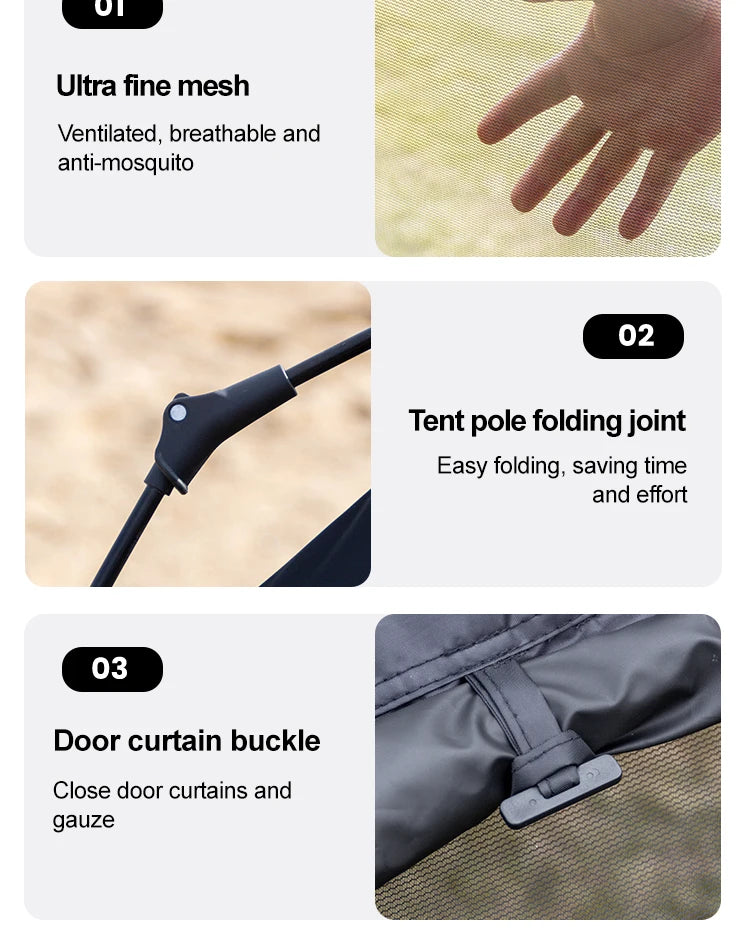 Sonuto Outdoor 3-4P One-Touch Camping Tent Quick Automatic Opening Beach Fishing Tent Family Travel Picnic Park Anti-UV Shade